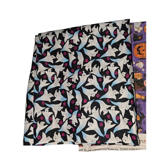 Halloween Fabric Lot Six Designs 1-3 Yards Each Cranston Print Works - Picture 5 of 7
